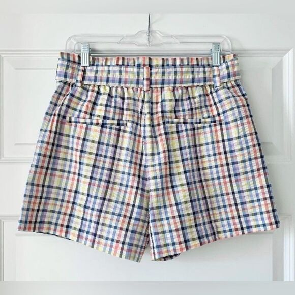 NWT LOFT High Waist Paperbag Shorts in Plaid - Picture 5 of 12